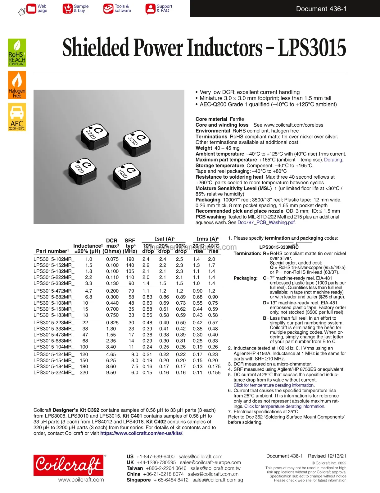 Hot sale Original LPS3015-472MRC Fixed Inductors FIXED IND 4.7UH 1.2A 200MOHM SMD Shielded Inductor Max Nonstandard