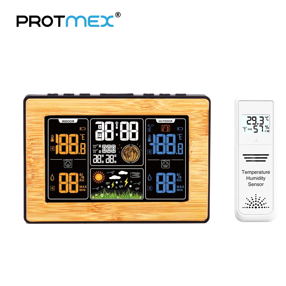 Wood-Finish Forecasting Weather Station with Wireless Remote