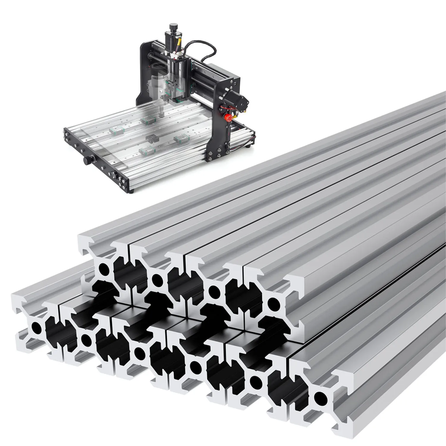 European Norm 4040C Industrial Aluminum Alloy Profile 2.0 Thick Flat Equipment Rack with Aluminum Profile