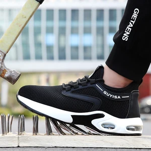 New Trends Breathable Lightweight Steel Toe Safety Shoes Men's Women's Anti-Smash Anti Puncture Sports Protection Work Sneakers