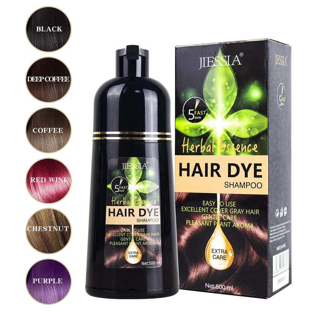 100% Cover Grey Hair Fashion Hair Dye Products Ammonia Free Magic Herbal  Permanent Fast Best Black Hair Color Shampoo - Buy Hair Color Shampoo,Black  Hair Color Shampoo,Best Hair Color Shampoo Product on