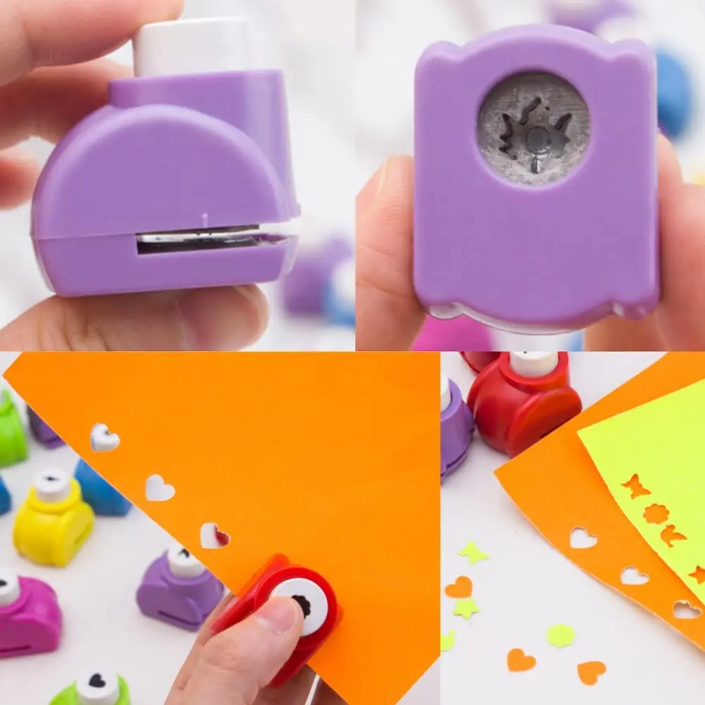 Wholesale Different Pattern Blue Colorful Punching Machine for Paper Mini Craft Puncher for Kids DIY