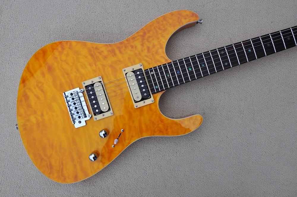Flyoung 6 Strings Electric Guitar Cheap Price Guitar Quilted Maple Veneer