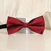 Wine red twill bow tie