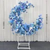 Roulettes florales bleues petite lune