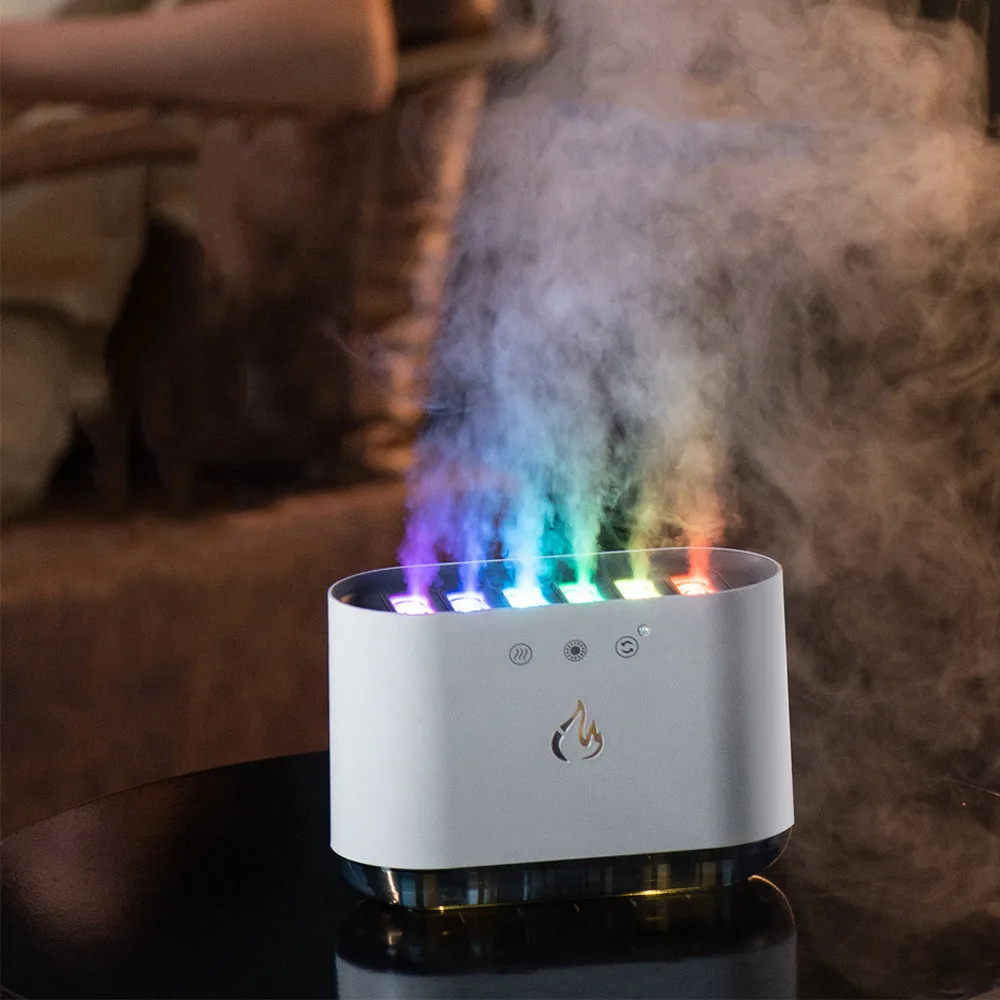 Creative Dynamic Light Ultrasonic Air Humidifier 900ml Romantic Light Cool Mist Air Humidifier with 6 Atomizing Nozzles