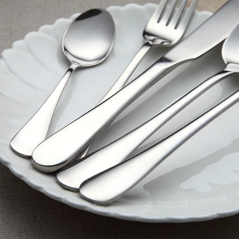 Роскошная столовая посуда для пятизвездочных отелей из нержавеющей стали, наборы посуды, малайзийские элегантные металлические розовые золотые столовые приборы