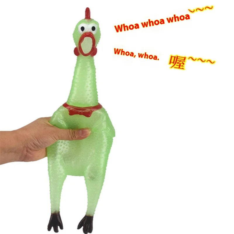 Factory Direct New and Unique Luminous Screaming Chicken Toy Plastic Decompressing Chicken for Ventilation