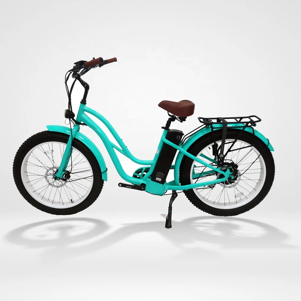 Best Beach Cruiser Electric Bikes 2024 Low Step Through 48v 500w Fat