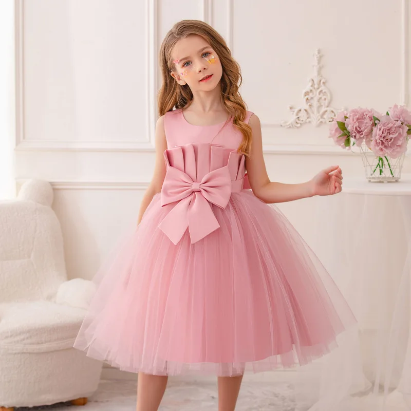 Blue Green Girls wedding kids cute birthday party tutu dresses for girls 4-14 years old sleeveless 0