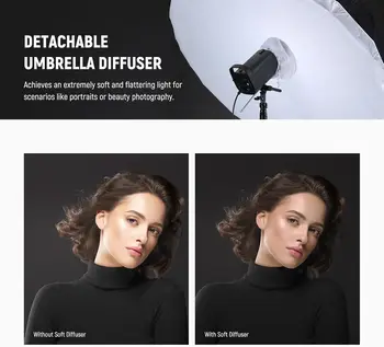 NEEWER 41"/104cm Parabolic Reflective Umbrella Photography with Silver Inner for Camera Photo Studio Video Light detail image