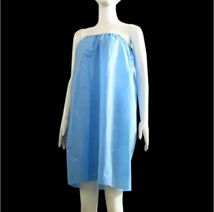Spa Sarong Massage Gown PP Disposable Bathrobe Bath Dress Strapless For Spa Beauty Sauna 2