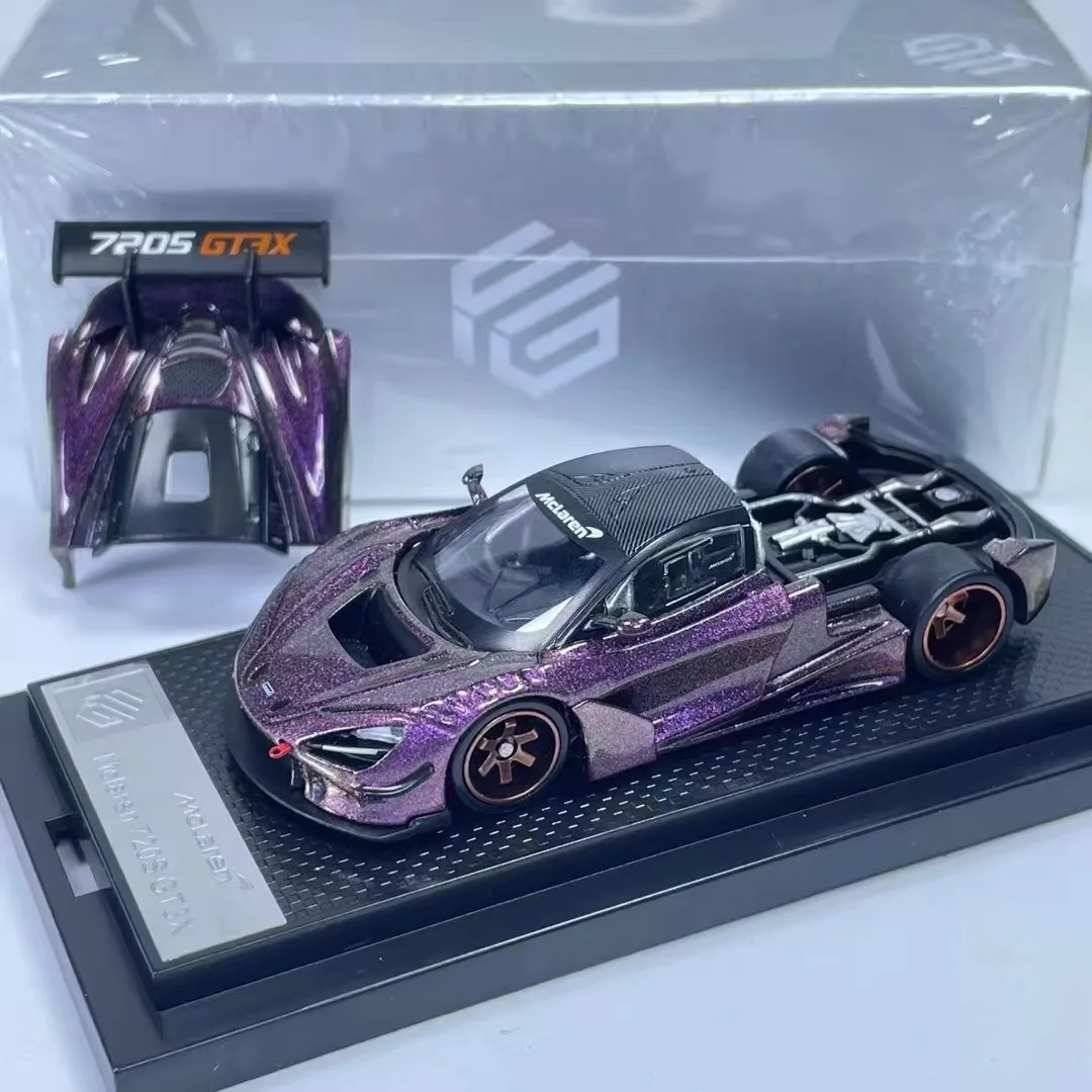 FG McLaren 720S GT3X Rear Hood Opening with Spoiler 1:64 Scale