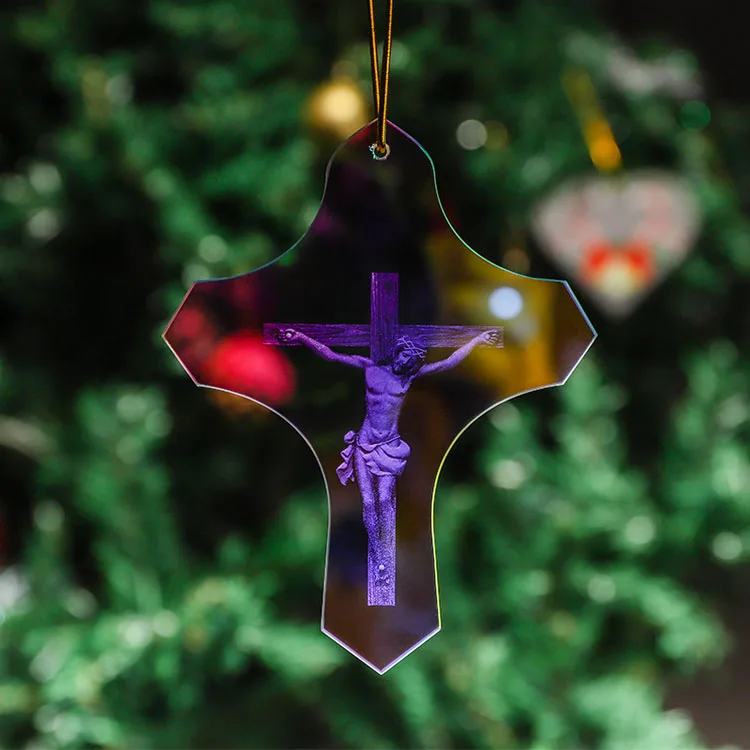 product factory glass pendant promotion christmas tree usage custom glass decoration gift cross glass ornament-36