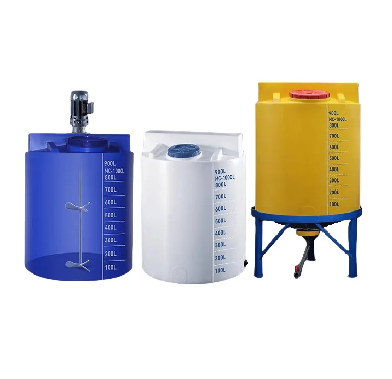 2019 Hot Product 1000 Litre Conical Tank Plastic Cone Bottom Tank with Galvanized Steel Stand Good Price Liquid Nitrogen Storage