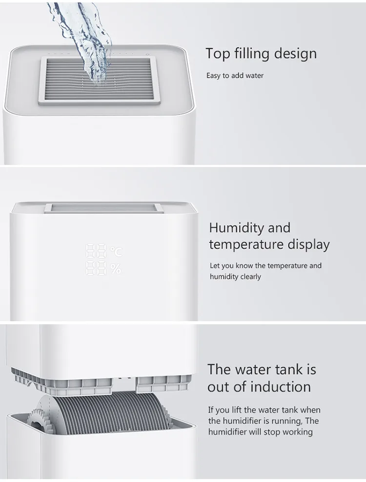 China Custom Logo Modern Personal Full House Baby Room High Capacity Humidifier With Sensor