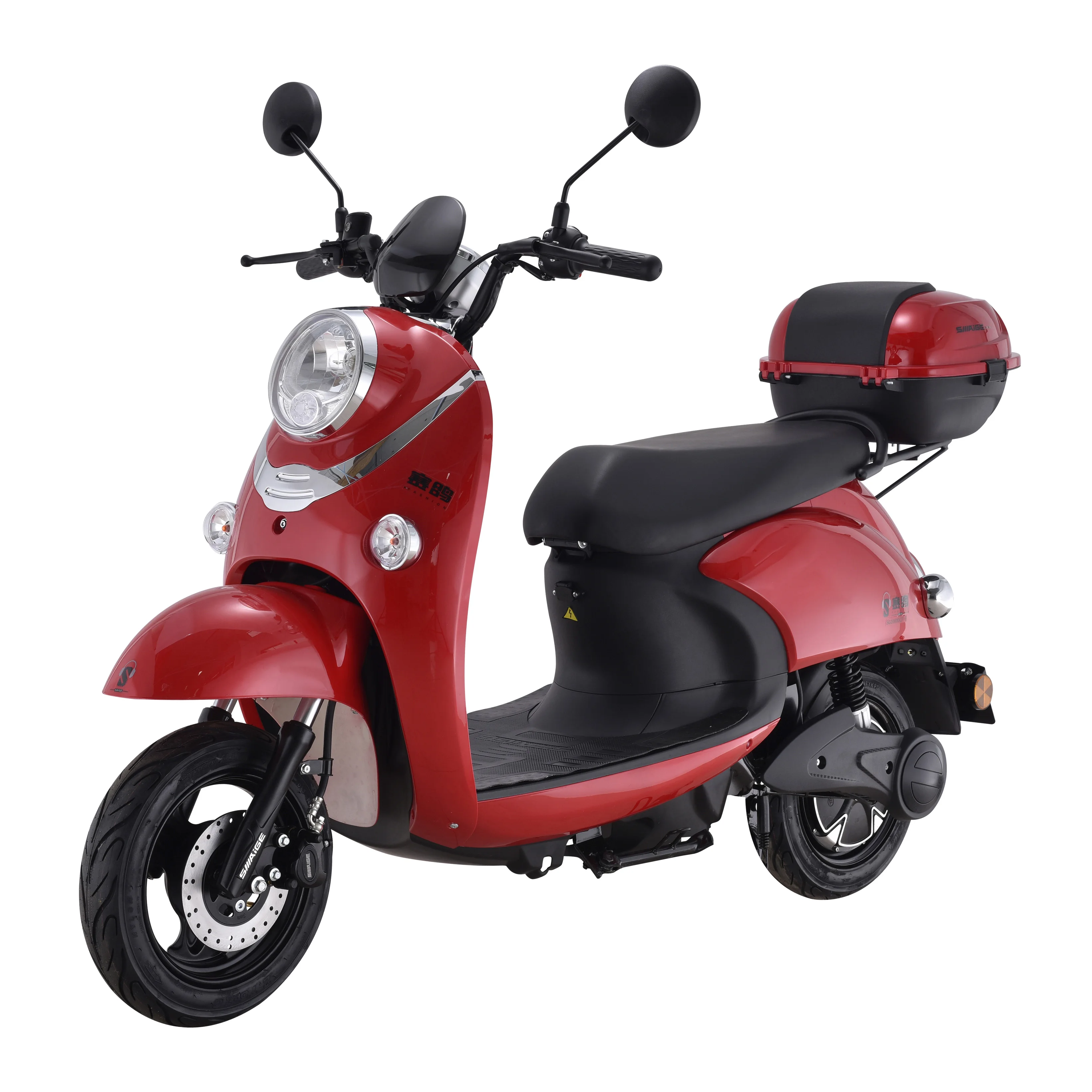 リアボックス付き800WデリバリーEバイク女性用自転車クラシック