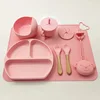 smile plate set-pink