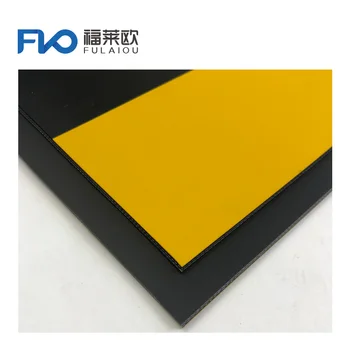 Customized yellow-black color pvc conveyor belt