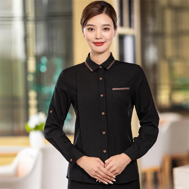 catering dress shirts Amazon.com: SHOWERORO Unisex Chef Outfit Black Short Sleeve Service Shirt Chef Coat Oil Proof Easy Wash Random: Clothing, Shoes & Jewelry