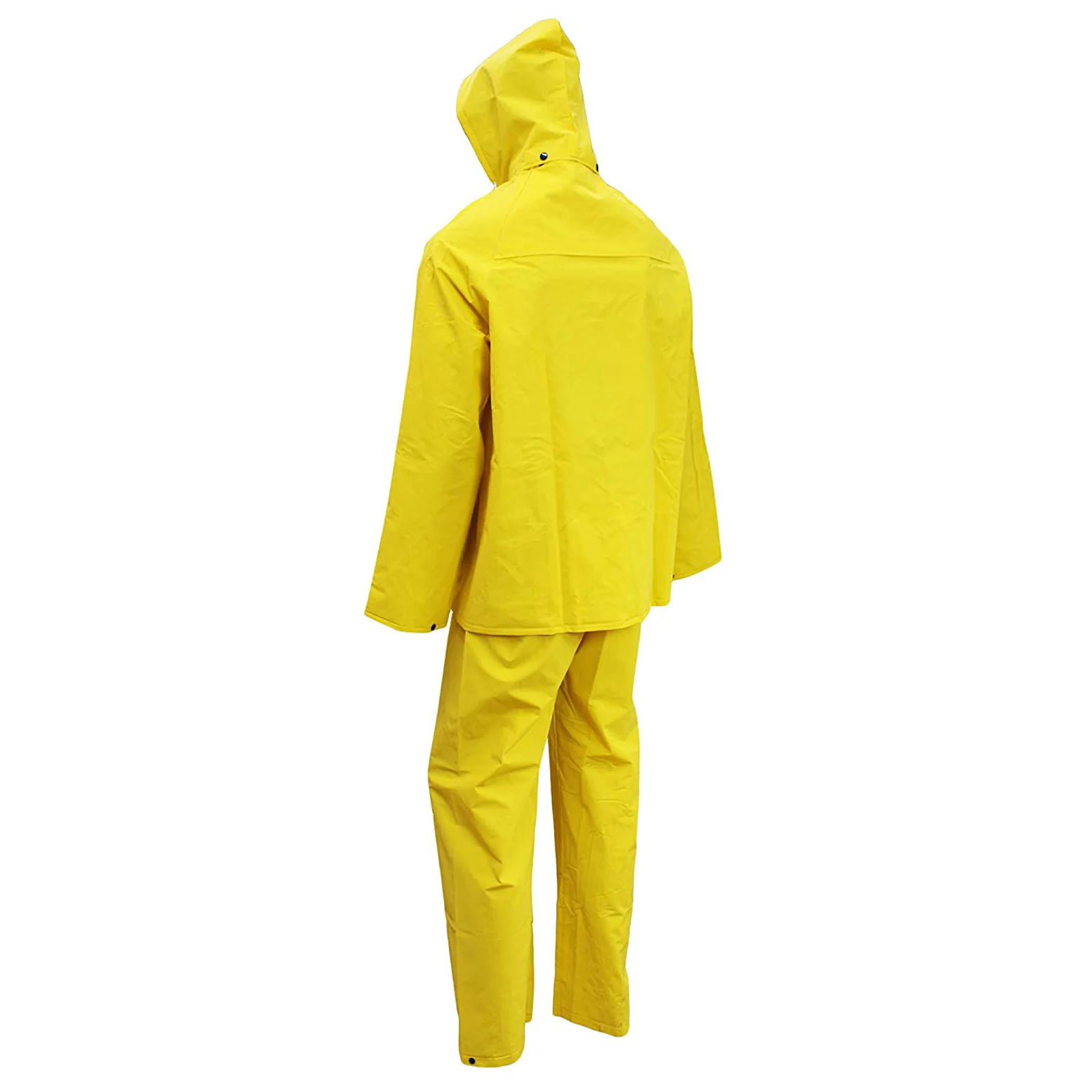 Custom Yellow PVC Polyester Waterproof Rain Jacket Bib Pants Different Thickness Factory Price for Adults