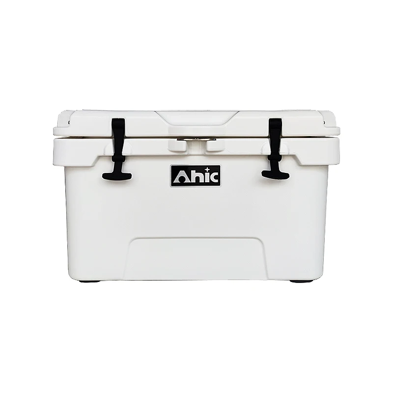 35QT White Insulated Portable Cooler Heavy Duty Handle Hard