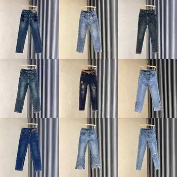 Women's Jeans Casual Cargo Boyfriend Denim Wide Leg Pants For Women Pants Trousers