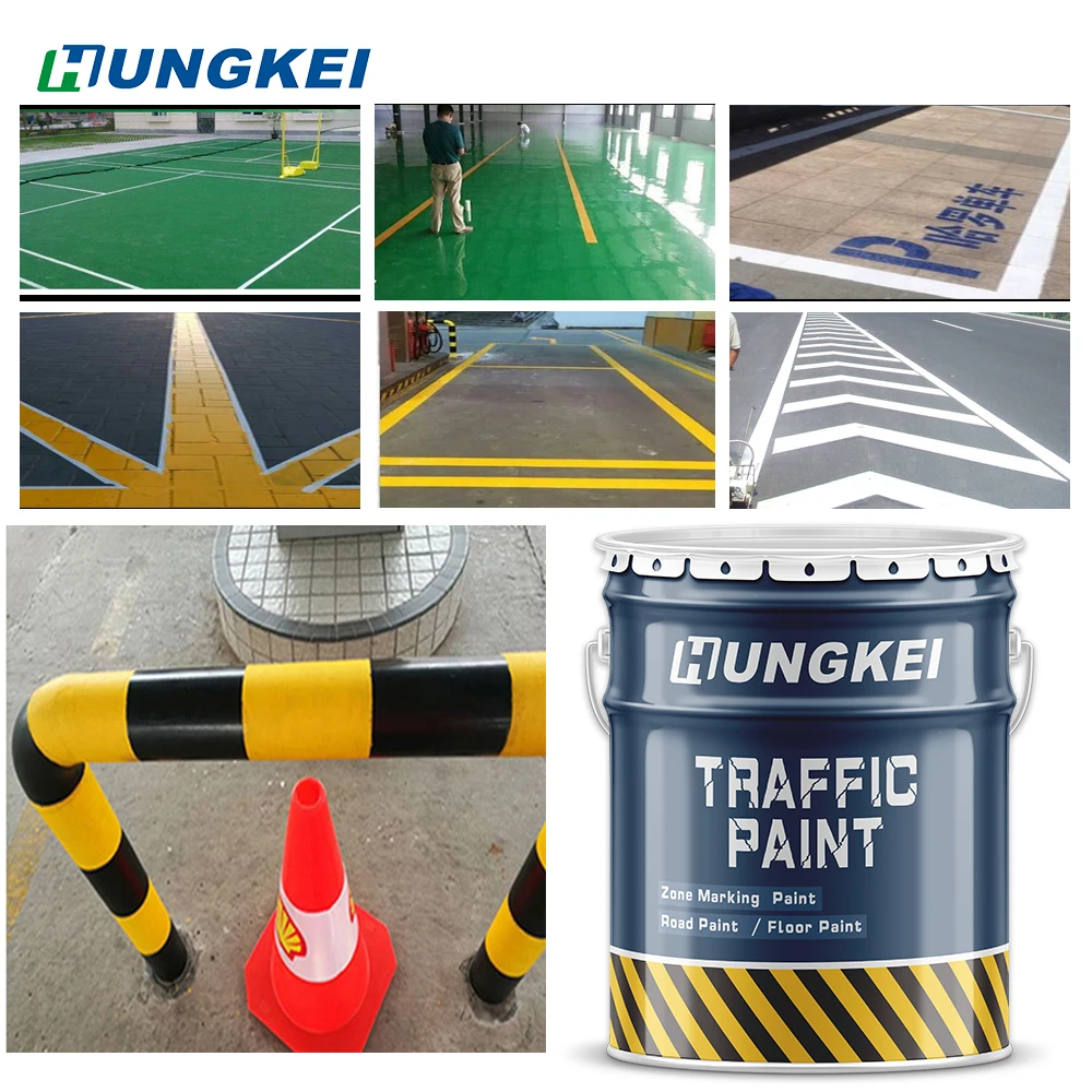 Yellow and White Color Cold Plastic Highway Road Traffic Line Marking Paint