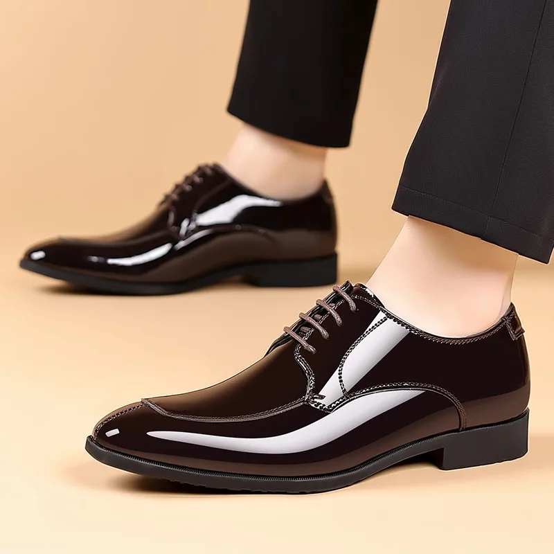 Hot Selling Men's Dress Shoes PU Leather Men's Style Slip on High
