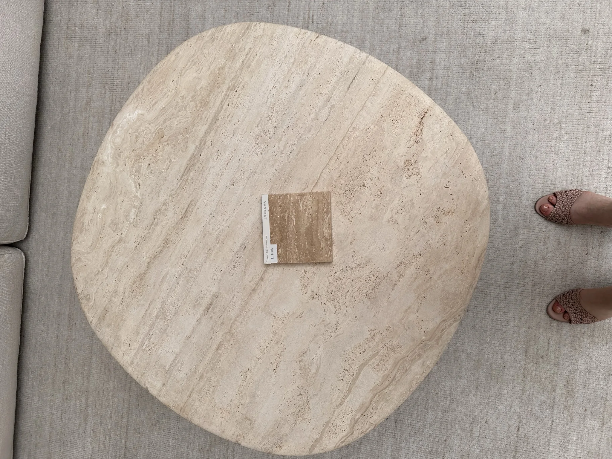 【直接取引限定】トラバーチン　天板　テーブルトップ　大理石　ベージュ 直接取引限定】トラバーチン 天板 テーブルトップ 大理石 ベージュ