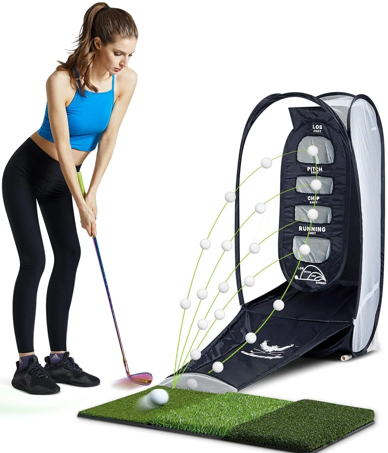 UKBUYQC Einziehbare Golf-Trainingshilfe - Übungsstab Für Schwung & Tempo