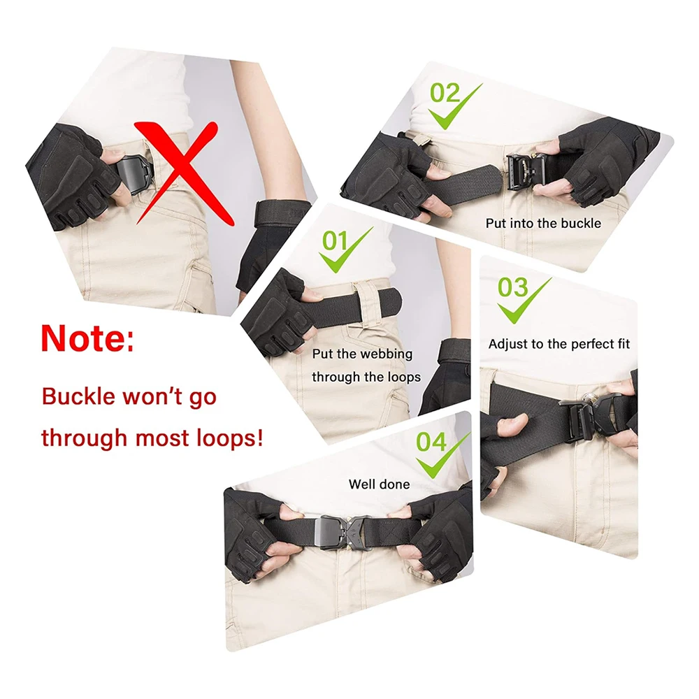 Waterproof Multifunctional Hiking Rigger Nylon Web Work Belt with Heavy Duty Quick Release Buckle Tactical Belt