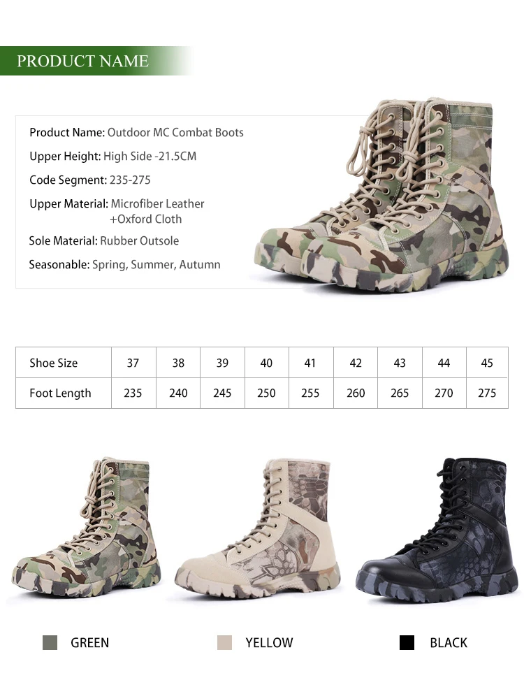 Waterproof Outdoor Tactiques Tactical Combat Boots