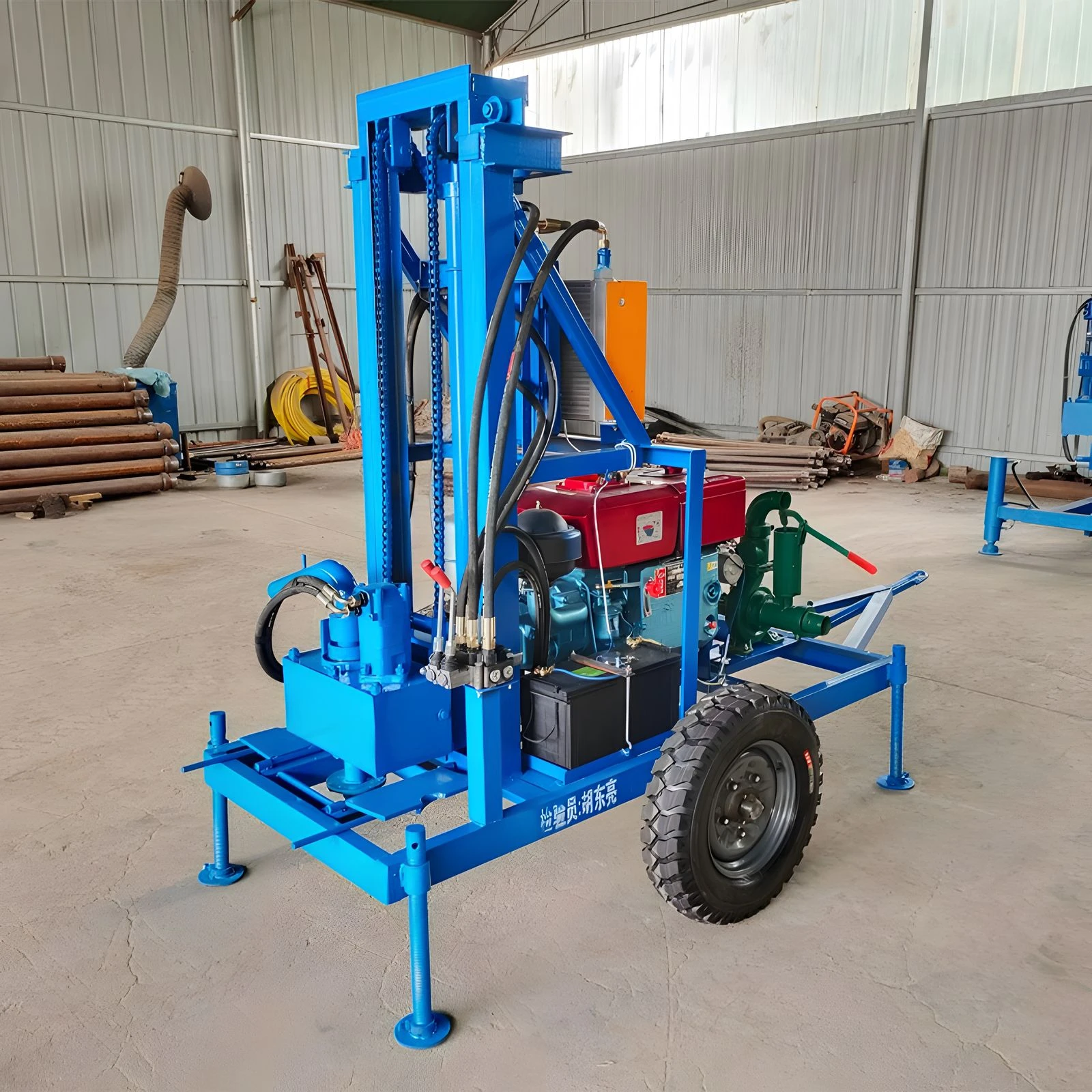 Compact Gasoline Powered Rotary Drilling Rig for DIY Home Projects & Tight Space Operations