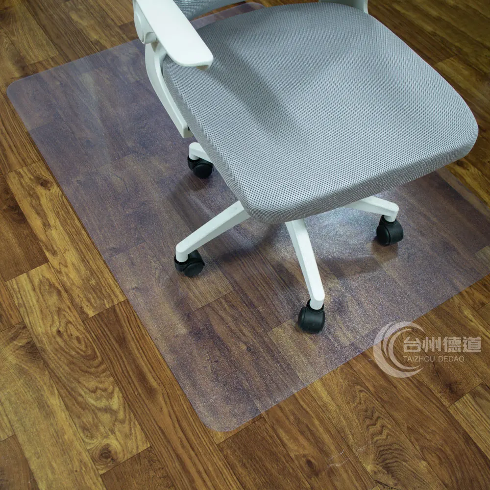 Wholesale Rectangular Waterproof Non-slip PC Office Chair Mat for Hardwood