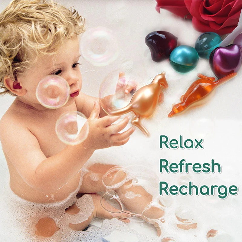Собственная торговая марка, оптовая продажа, OEM, красочные ароматические расслабляющие пузырьки для ванной, жемчужные бусины, масла для детской ванны