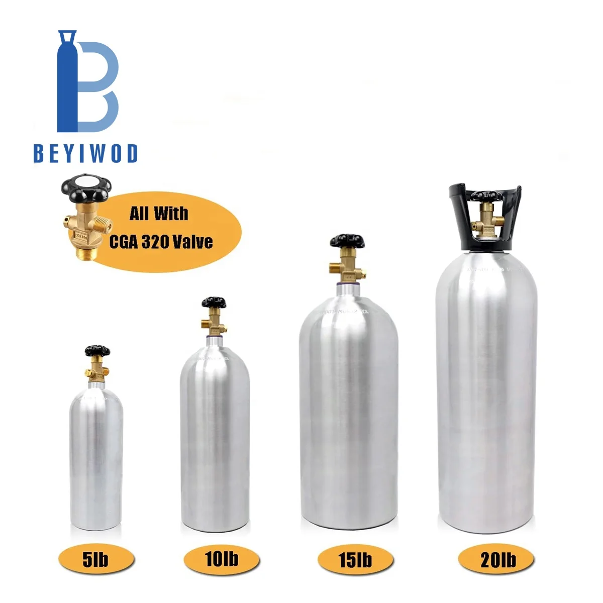 CO₂ 실린더, 고압 가스 탱크, 공장 직판 소형 알루미늄 가스 탱크, 인기 급상승 알루미늄 CO₂ 탱크