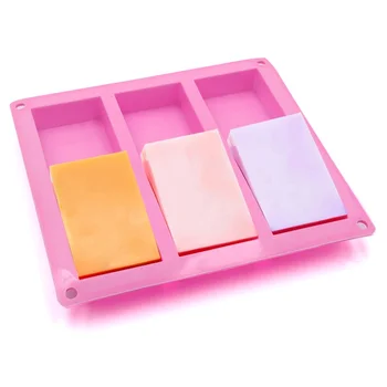 Custom Silicone Soap Mold, DIY Soap Molds, Rectangle Baking Mold Cake Pan Biscuit Chocolate Mold for Homemade Craft