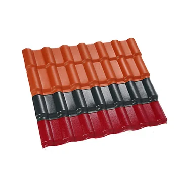 Color customized plastic asa synthetic roof tile corrugated 3mm resin roof sheet