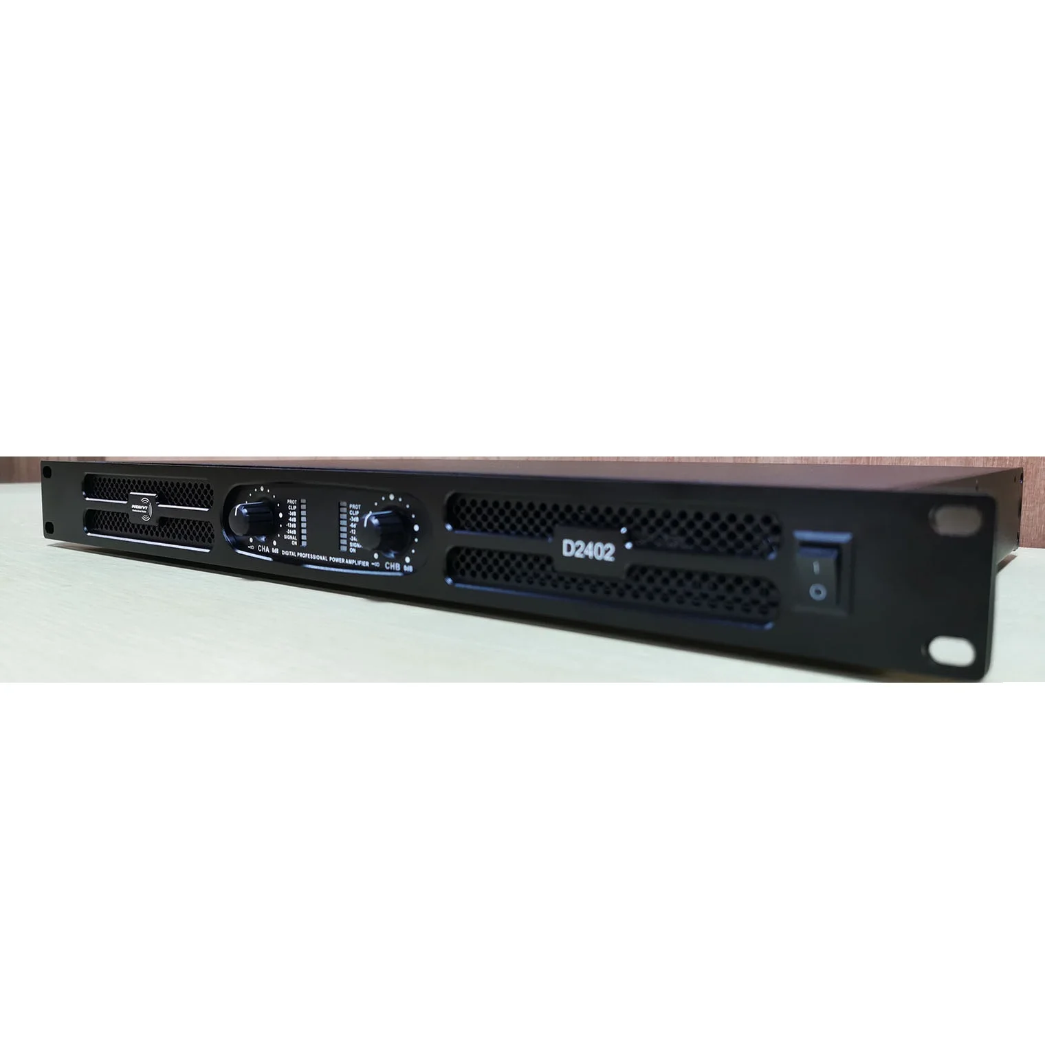D2402 1U 2 Channel Digital Class d Power Amplifier with PFC3000 for Subwoofers
