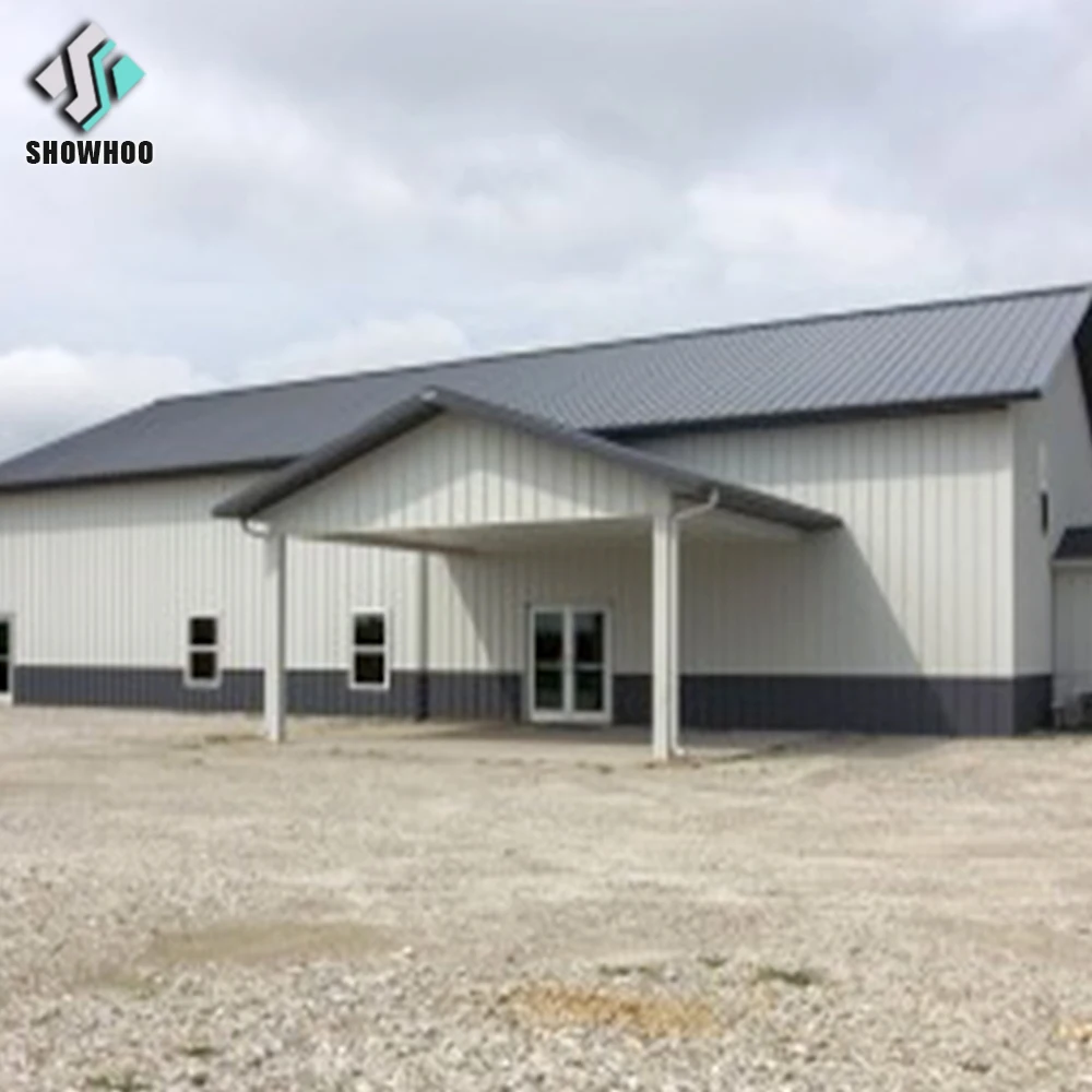 Low Cost Modern Design Prefab Steel Frame Structure Church Building