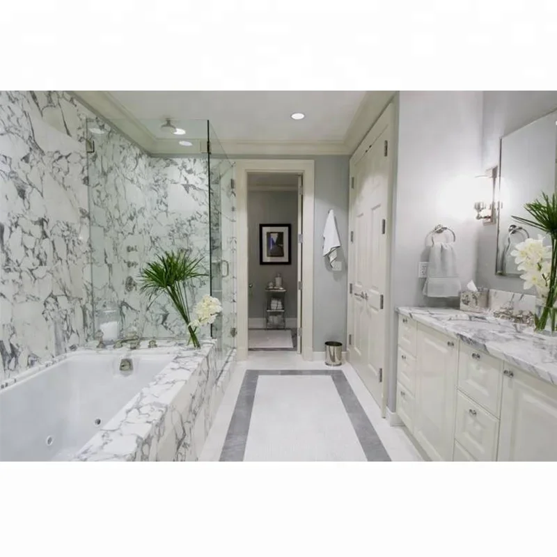 Италианска модерна полирани лаймстонова облицовка Arabescato, бяла мраморна плоча за стени, подходяща за външно използване, матирана калцитова онексова плоча, водонепроницаема за вили