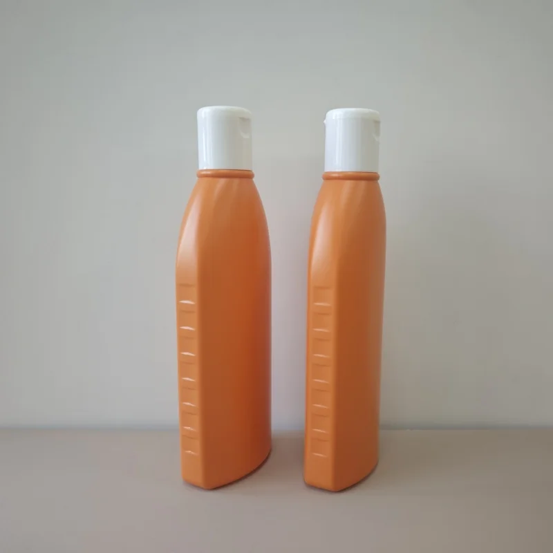12oz HDPE Cosmetics Packaging Squeeze Bottle Shower Gel Bottle With Flip Cap Soft Touch