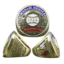 Custom MLB Championship Ring Custom Wooden Gift Box for the 1924 Major League Washington Senate Baseball Championship