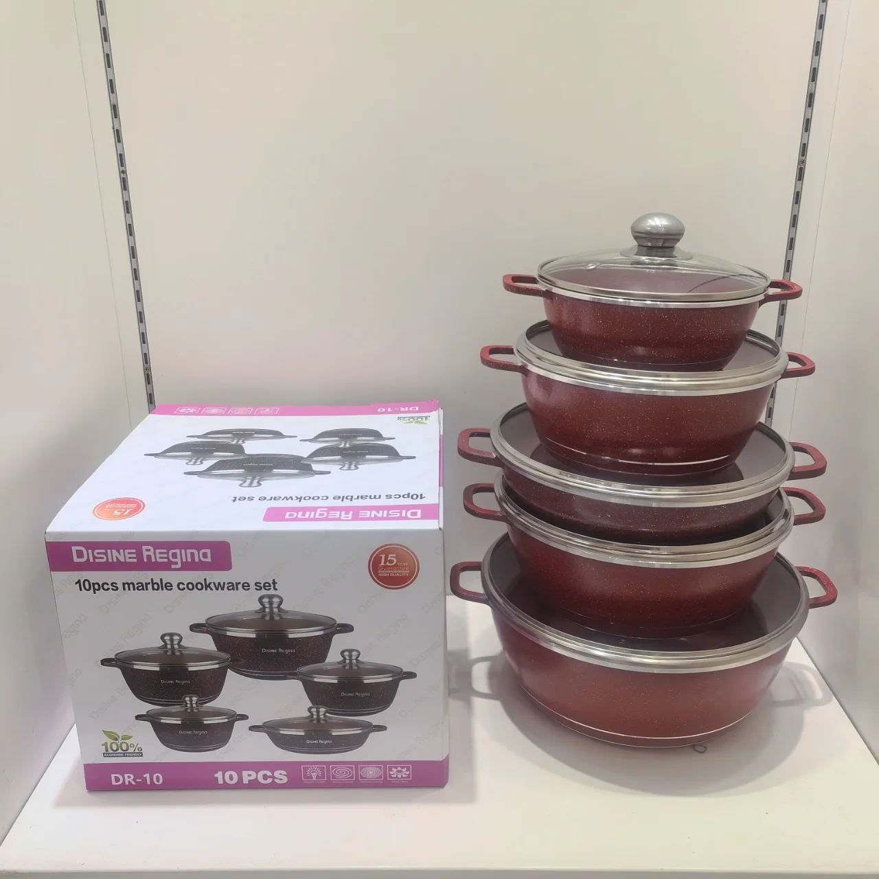 DISINE REgIna DR-10 Direct Selling Soup Pot 10-piece Set Aluminum
