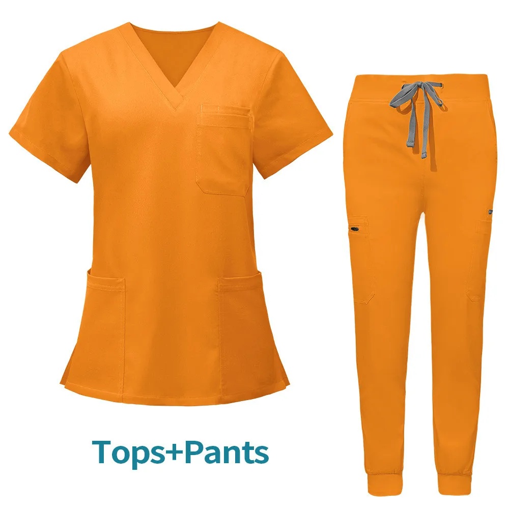 Custom Jogger Plus Size Stretch Scrubs Medical Hospital Uniform Women