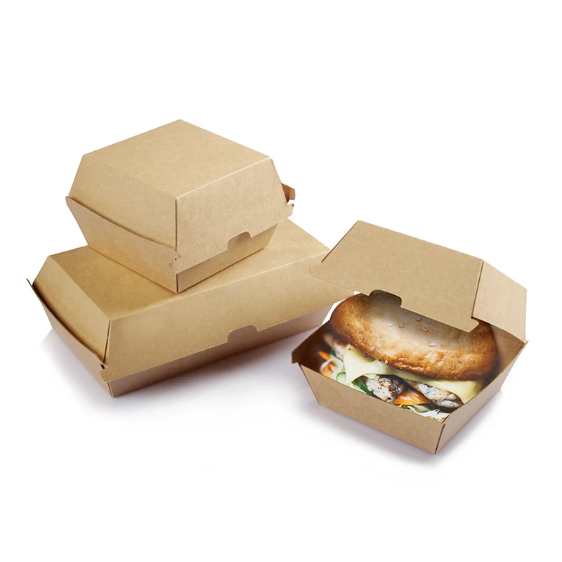 Wholesale Fast Food Corrugated Burger Box