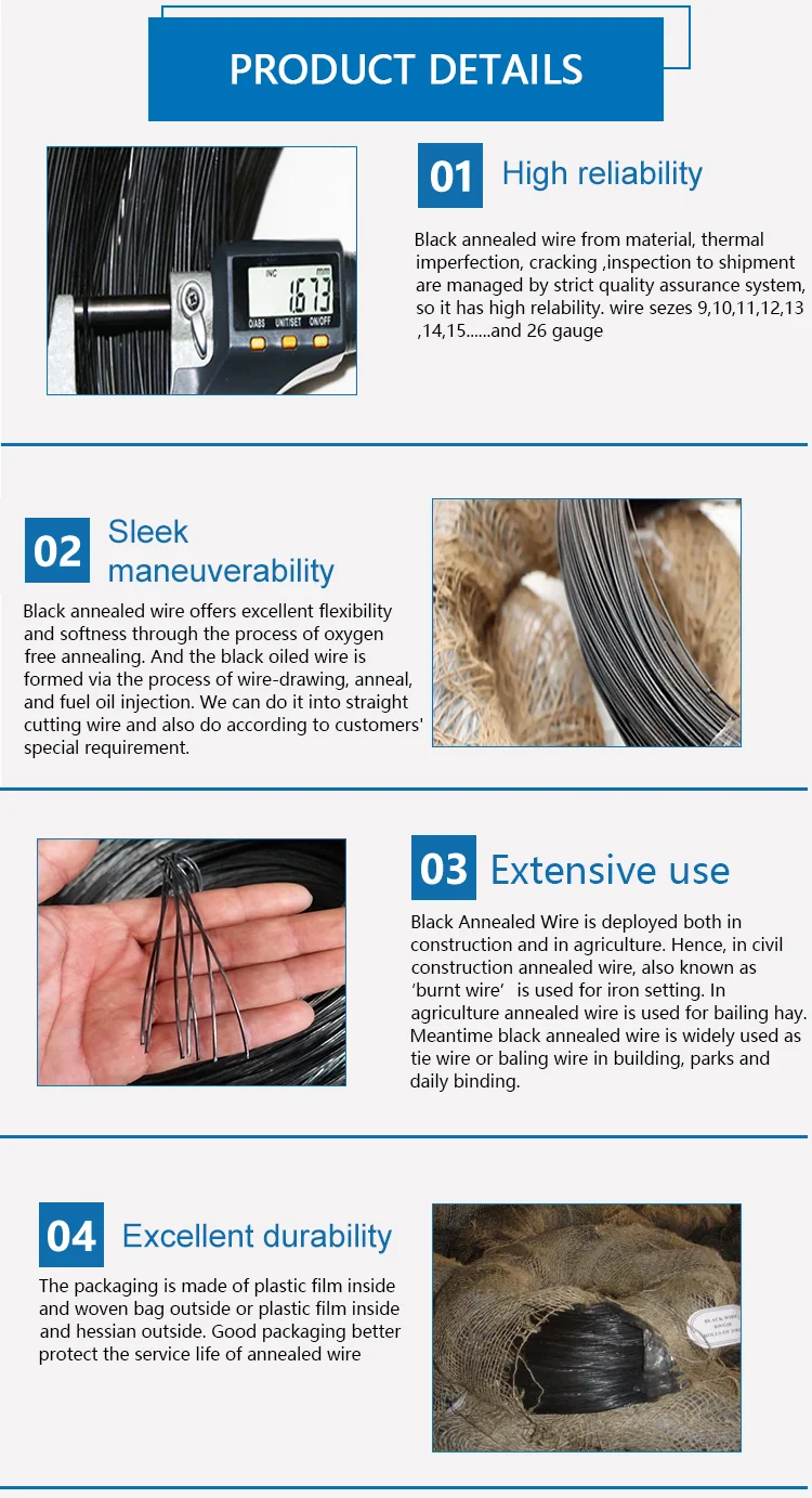 Pg7 Bwg18(1.24mm) Arame Recozido Torcido Loop Tie Wire Binding In Stock ...