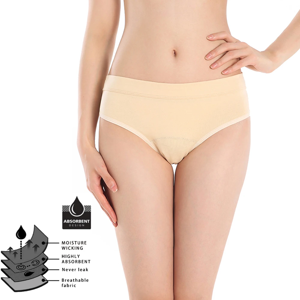 5 Pack Ladies Girls Period Pants Leak Proof Menstrual Underwear Briefs Plus  Size