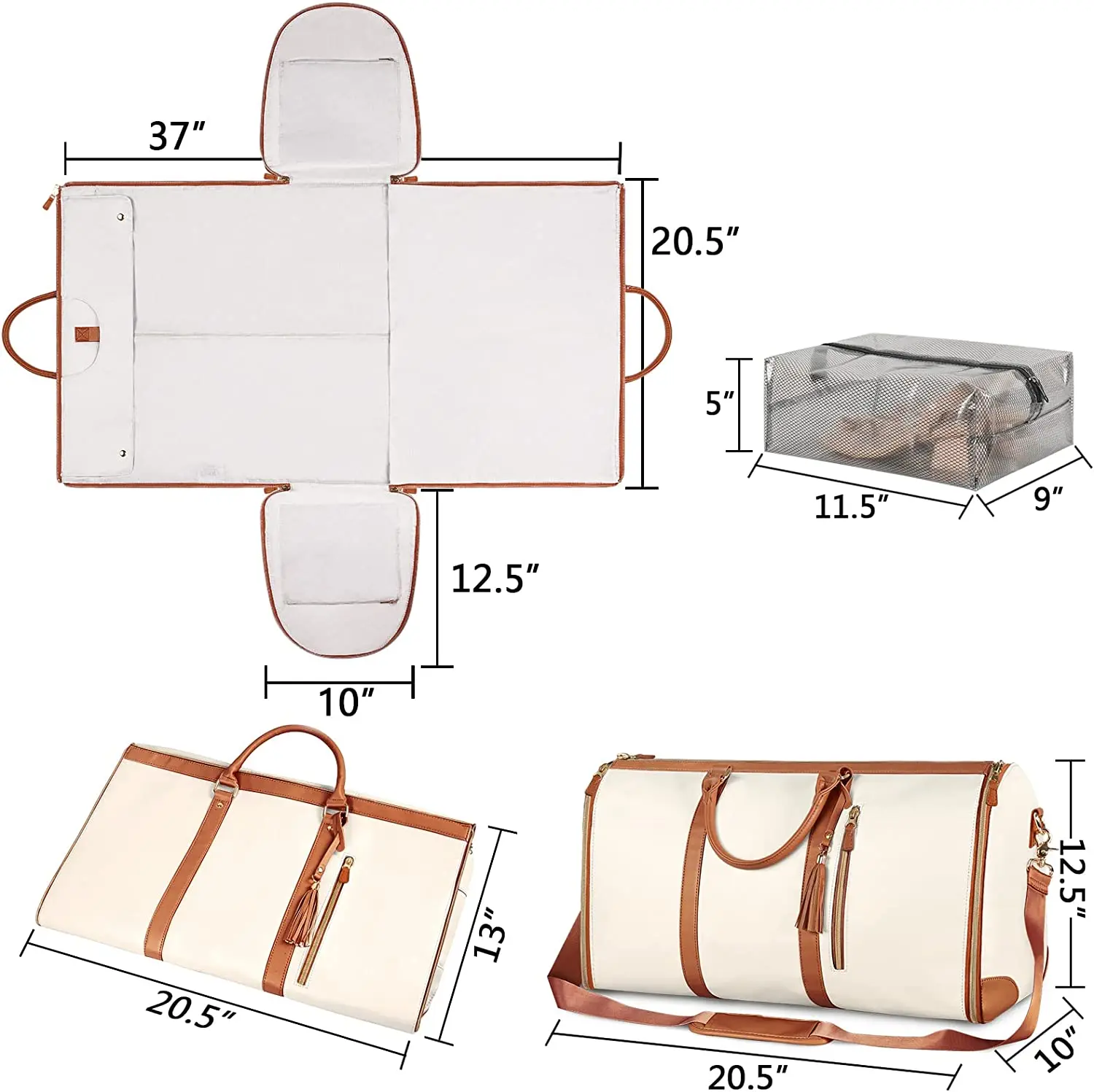 High Quality Garment Bags For Travel Convertible Carry On Garment Bag
